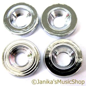 4 CHROME ELECTRIC GUITAR NECK JOINT BUSHES